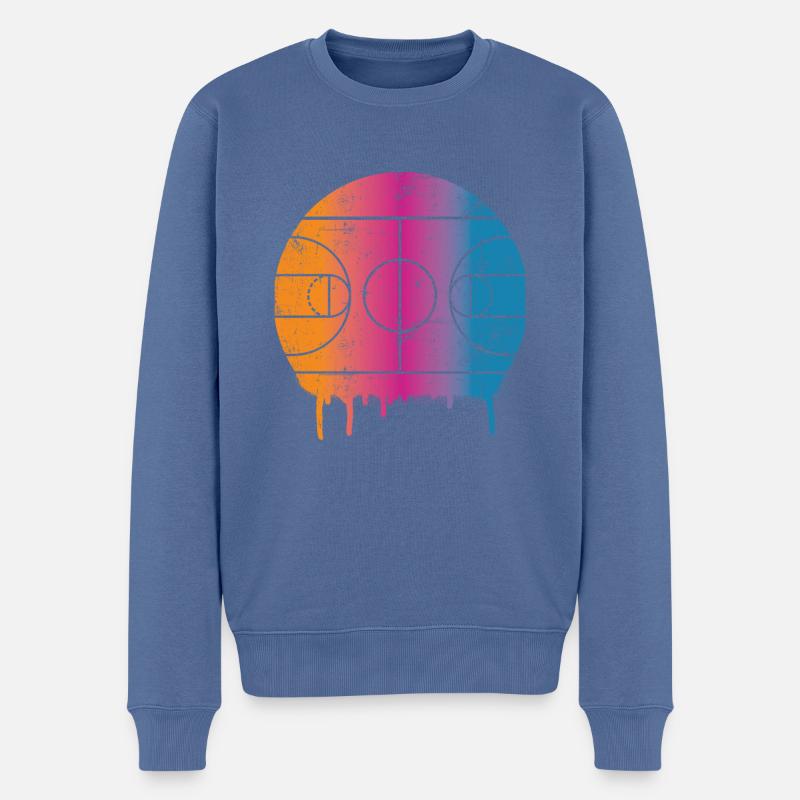 Basket - Pull Premium bio Homme - bleu pigeon