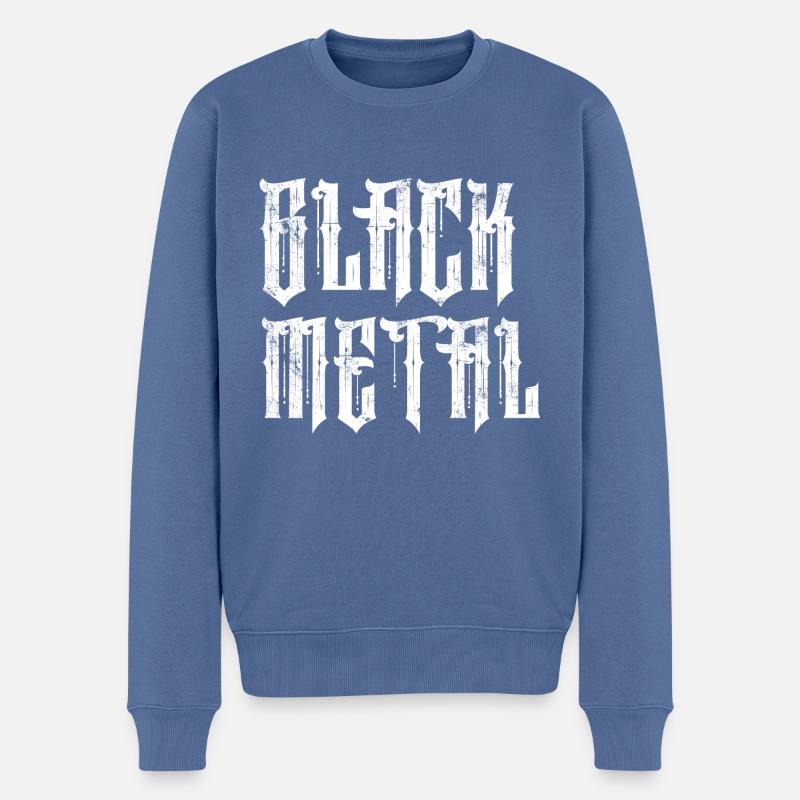 Black Metal - Männer Premium Bio Pullover - Taubenblau
