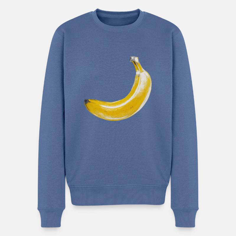 Banane - Männer Premium Bio Pullover - Taubenblau