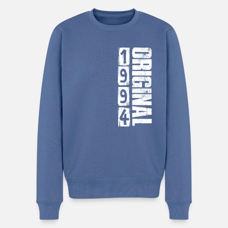 Millésime 1994 - Pull Premium bio Homme - bleu pigeon