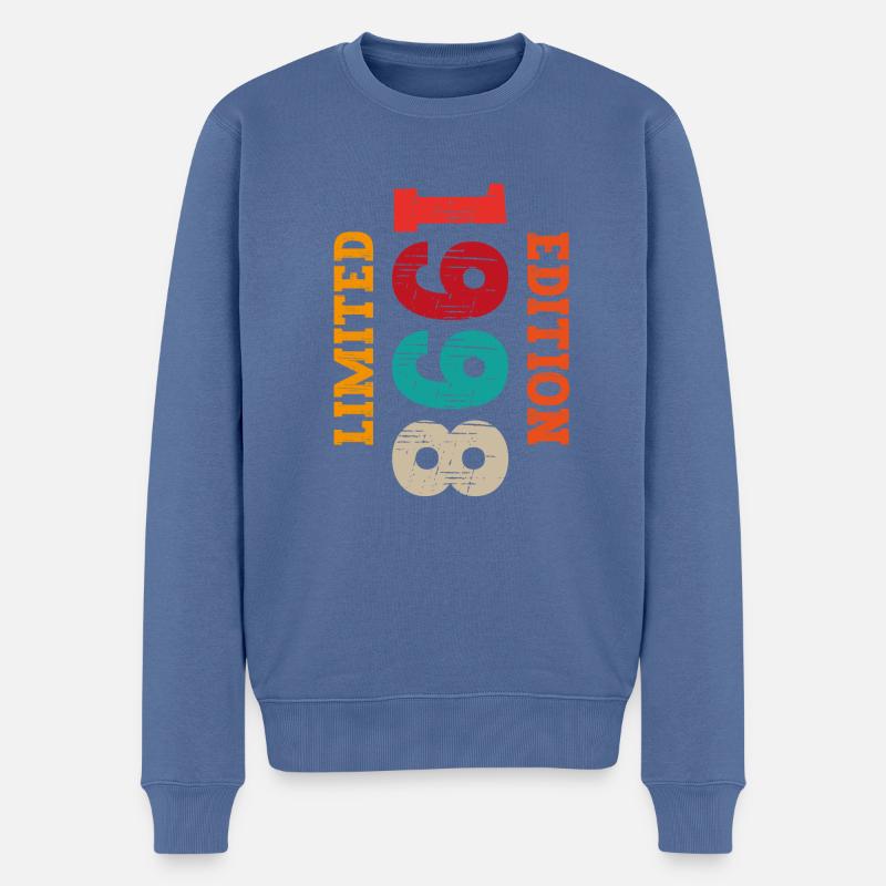 Millésime 1998 - Pull Premium bio Homme - bleu pigeon