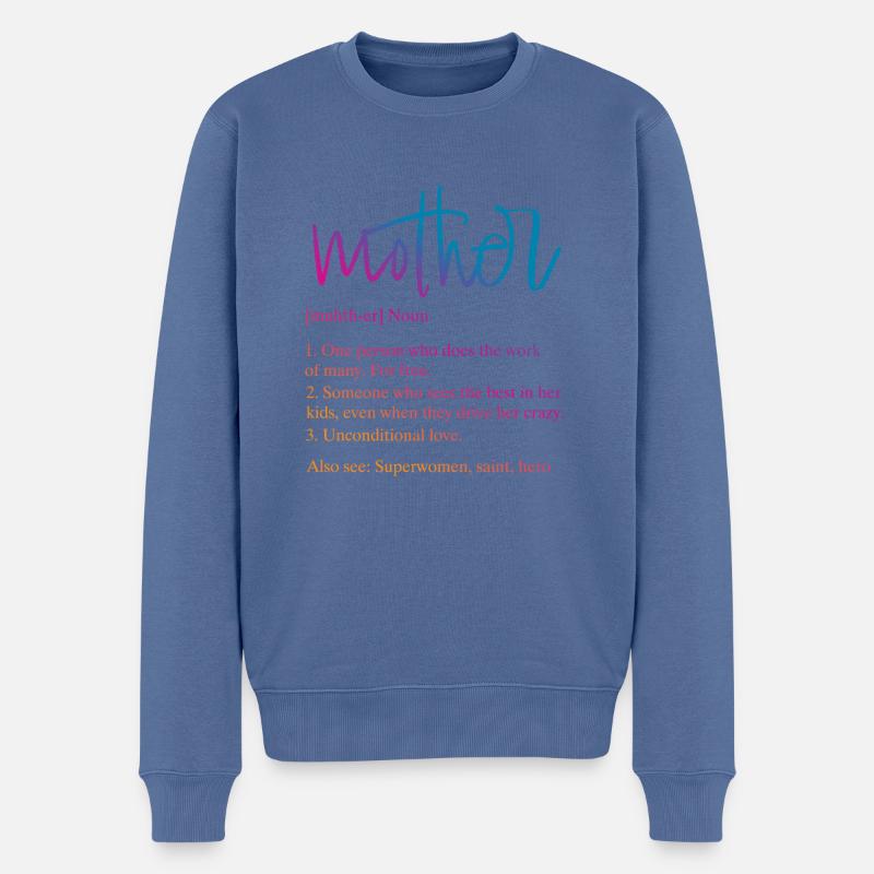Mère - Pull Premium bio Homme - bleu pigeon