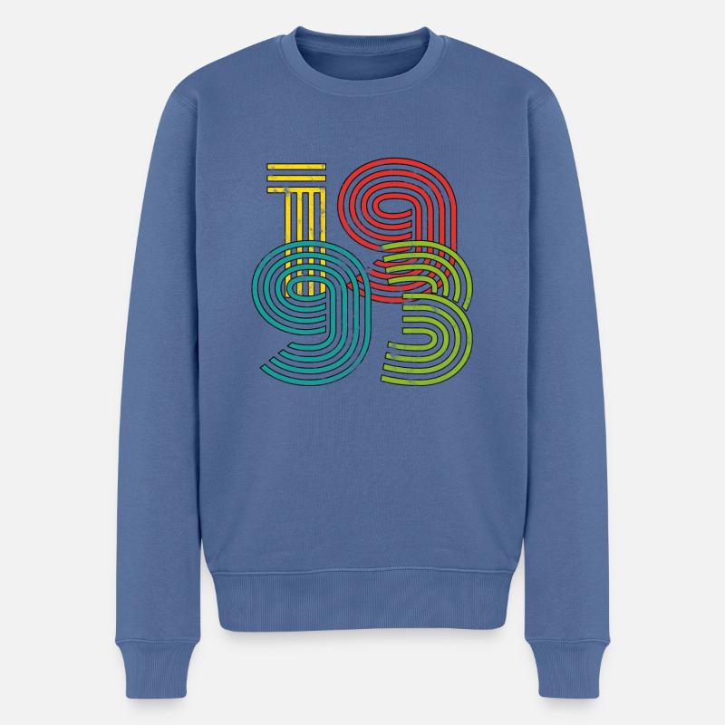 1993 31e anniversaire - Pull Premium bio Homme - bleu pigeon