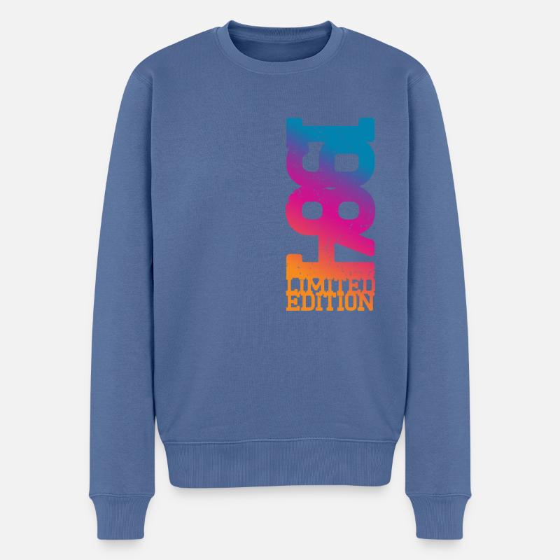 Millésime 1984 - Pull Premium bio Homme - bleu pigeon