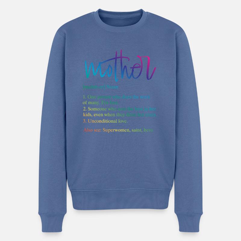 Mère - Pull Premium bio Homme - bleu pigeon