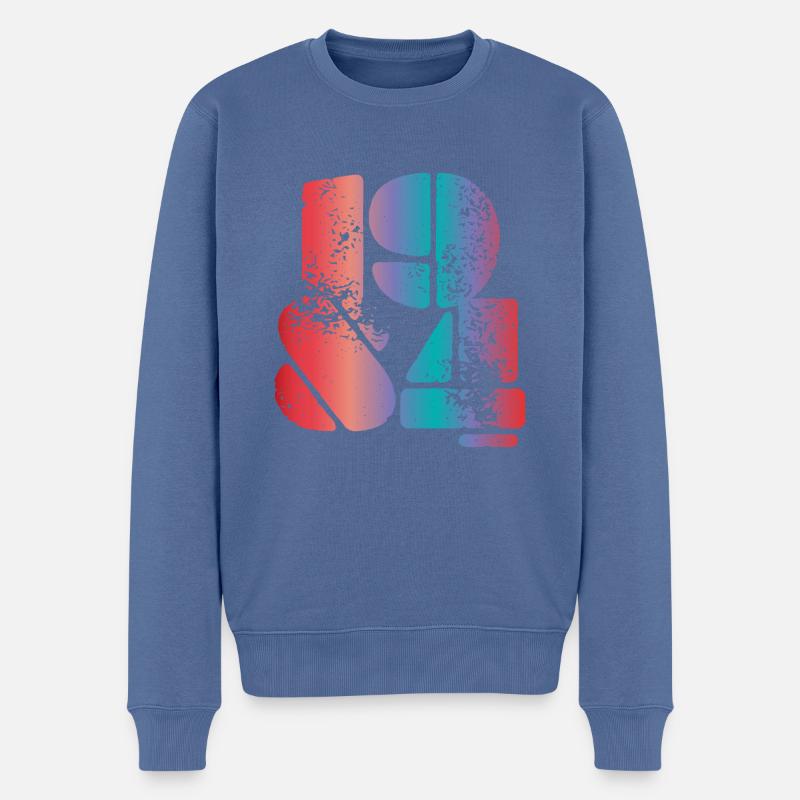 Millésime 1984 - Pull Premium bio Homme - bleu pigeon