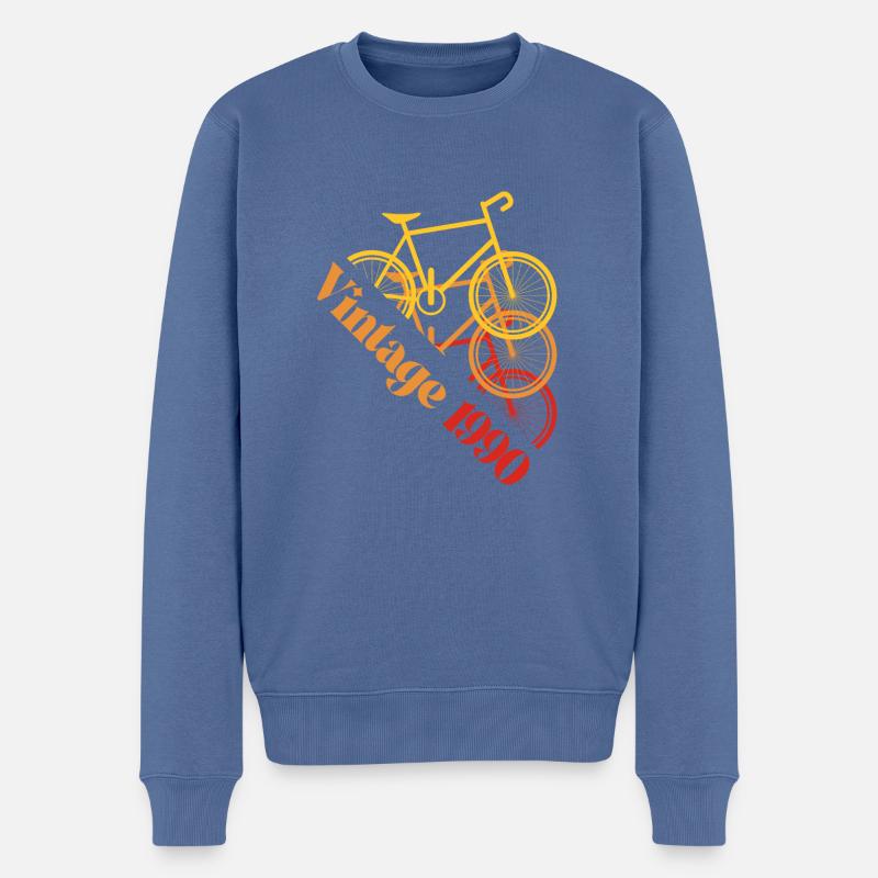 Millésime 1990 - Pull Premium bio Homme - bleu pigeon