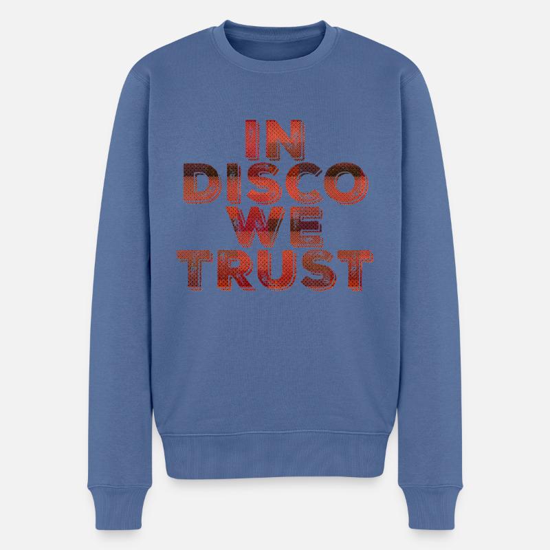 In Disco we trust - Männer Premium Bio Pullover - Taubenblau