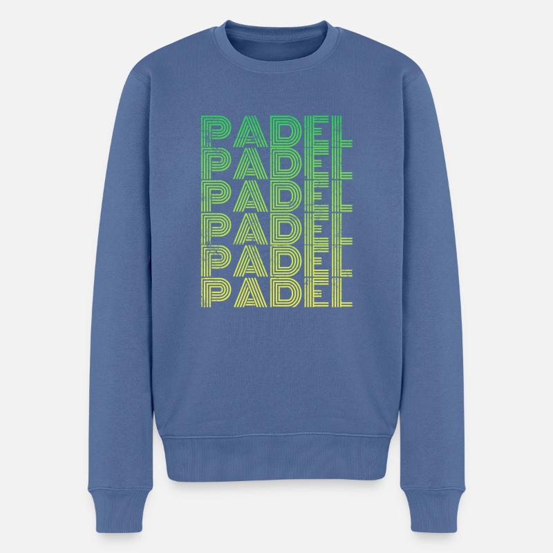 Pádel - Männer Premium Bio Pullover - Taubenblau