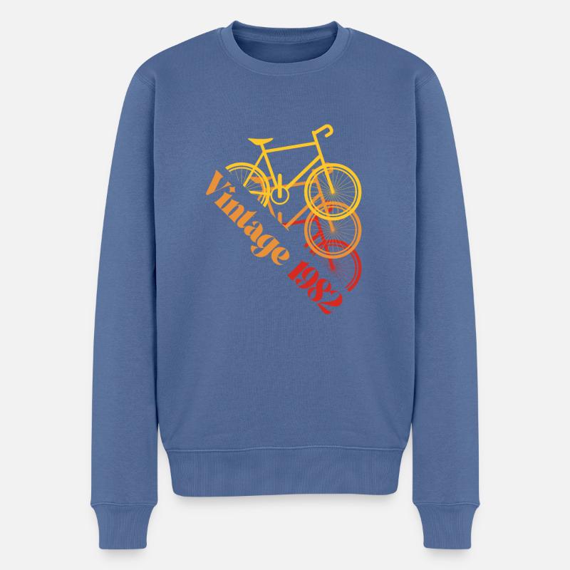 Millésime 1982 - Pull Premium bio Homme - bleu pigeon