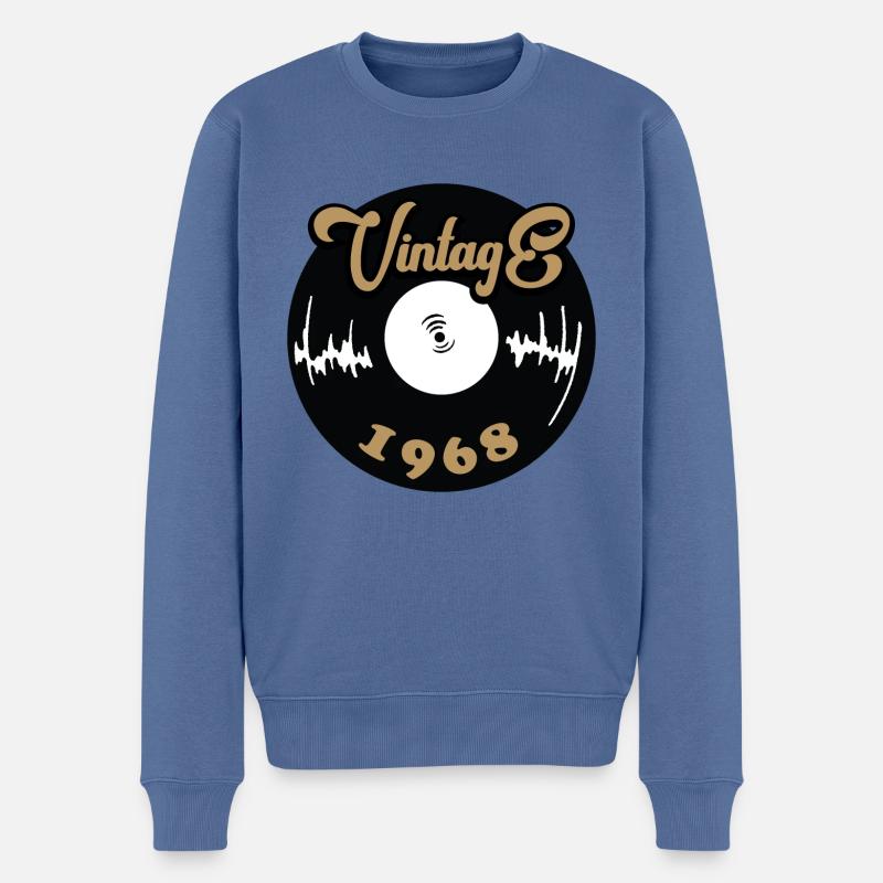 Millésime 1968 - Pull Premium bio Homme - bleu pigeon