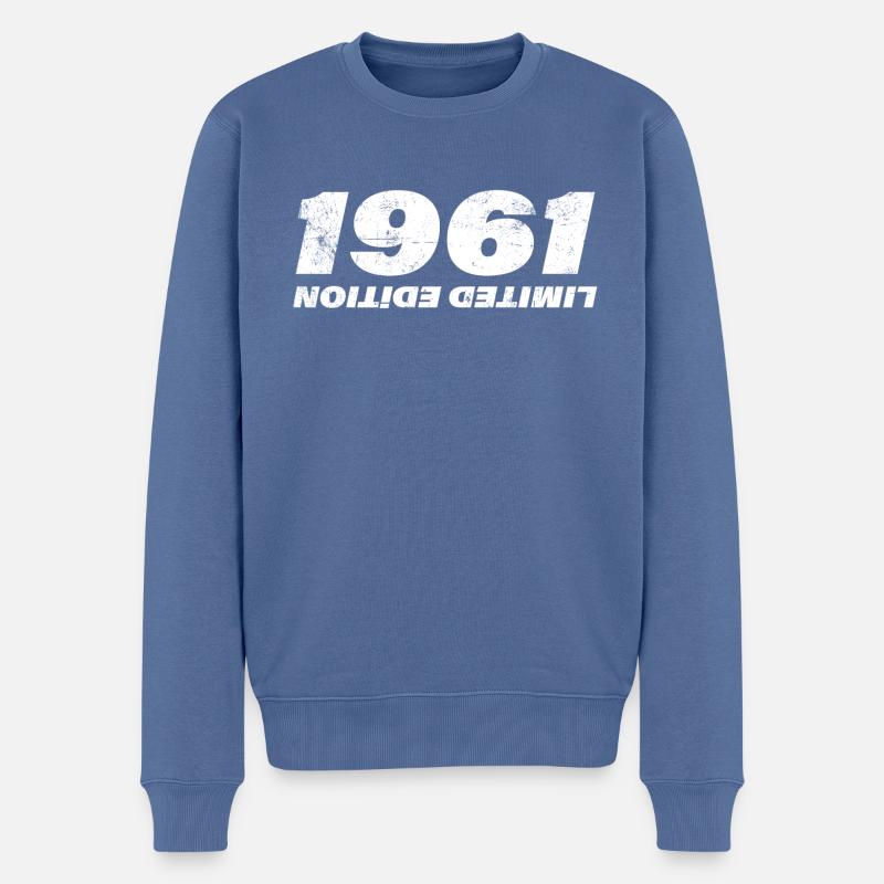 Millésime 1961 - Pull Premium bio Homme - bleu pigeon
