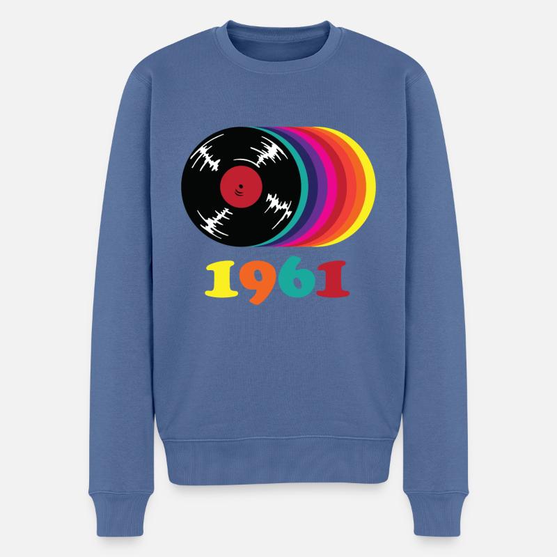 Millésime 1961 - Pull Premium bio Homme - bleu pigeon