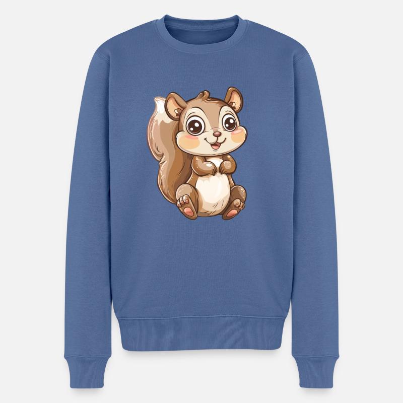 Écureuil mignon pour votre collection - Pull Premium bio Homme - bleu pigeon
