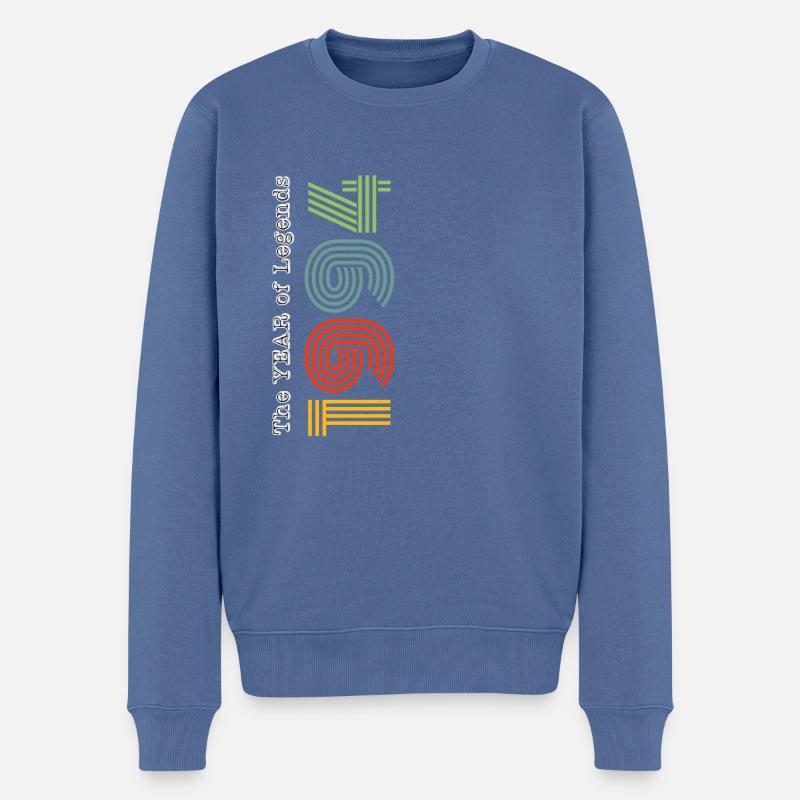 Millésime 1994 - Pull Premium bio Homme - bleu pigeon