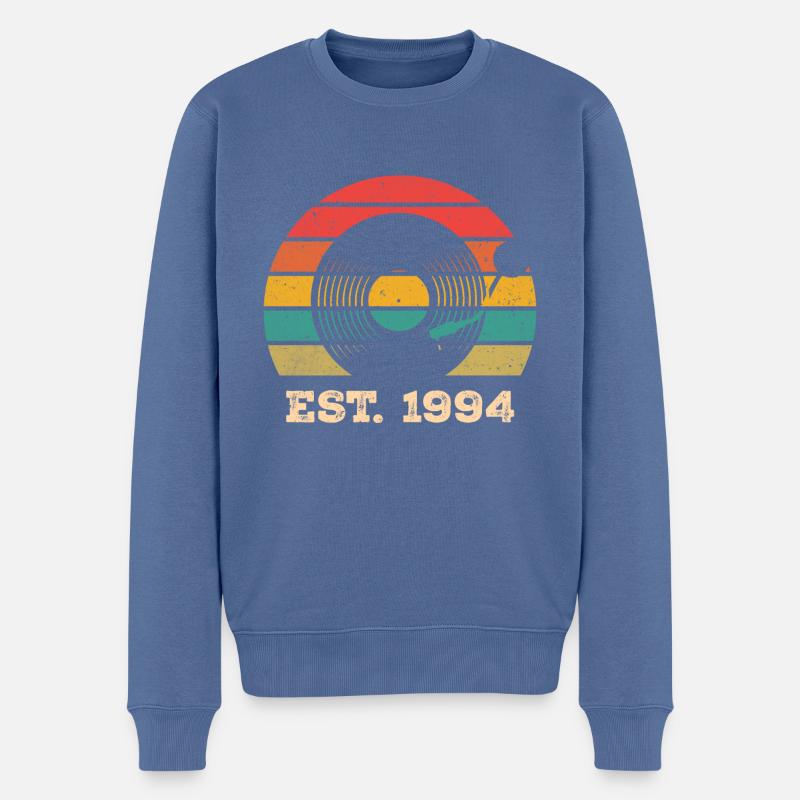 1994 Vintage - Männer Premium Bio Pullover - Taubenblau