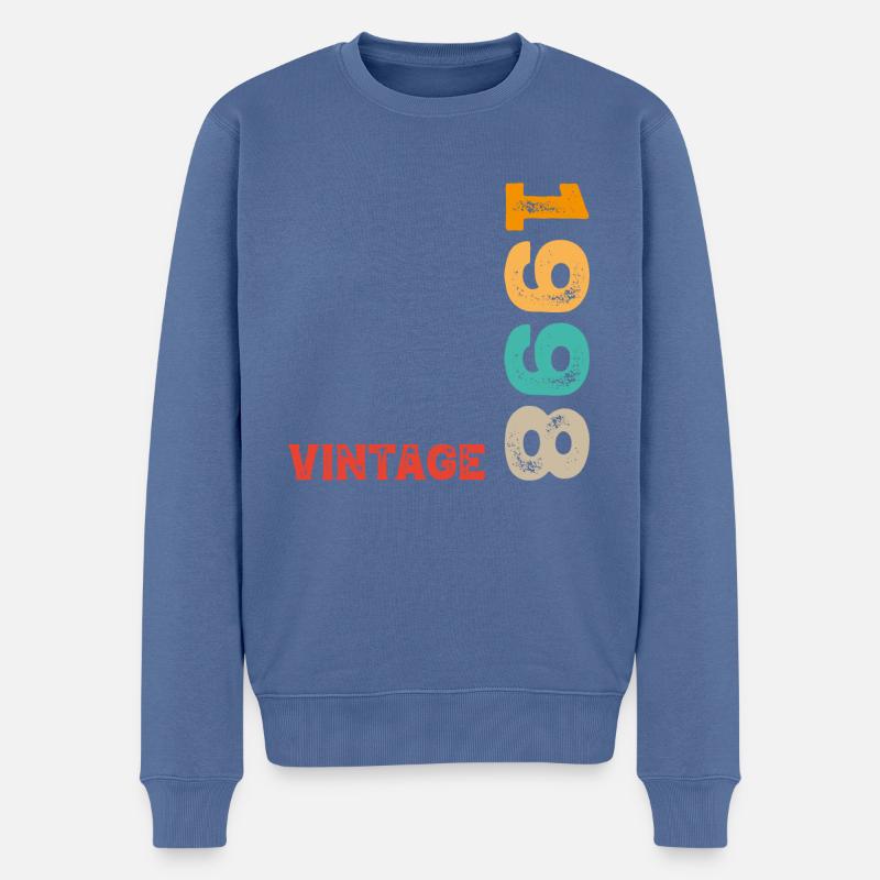 Millésime 1998 - Pull Premium bio Homme - bleu pigeon