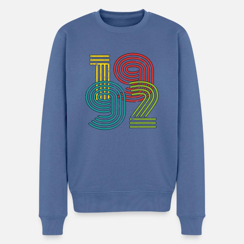 Millésime 1992 - Pull Premium bio Homme - bleu pigeon