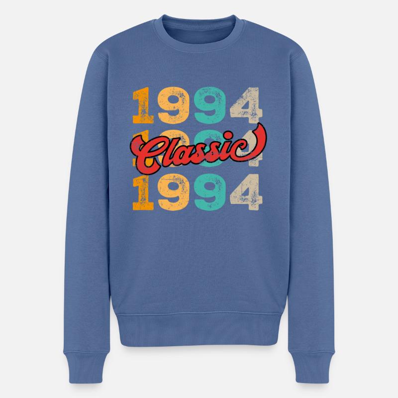 Millésime 1994 - Pull Premium bio Homme - bleu pigeon