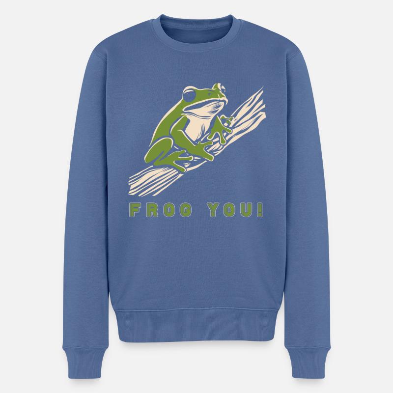 Baumfrosch 2024 1 - Pull Premium bio Homme - bleu pigeon