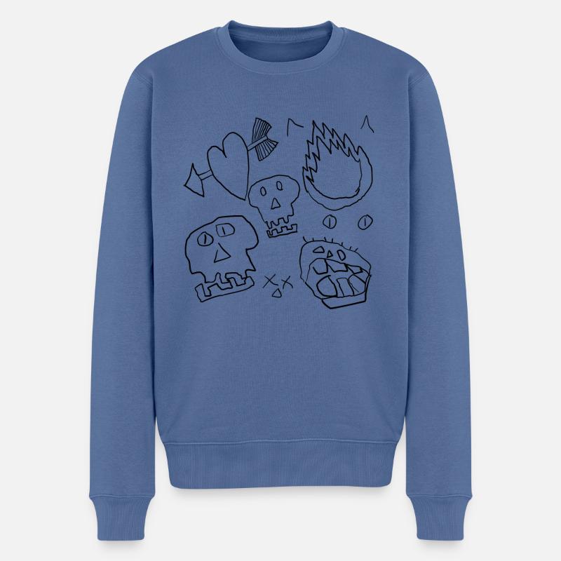 Le plus audacieux - Pull Premium bio Homme - bleu pigeon