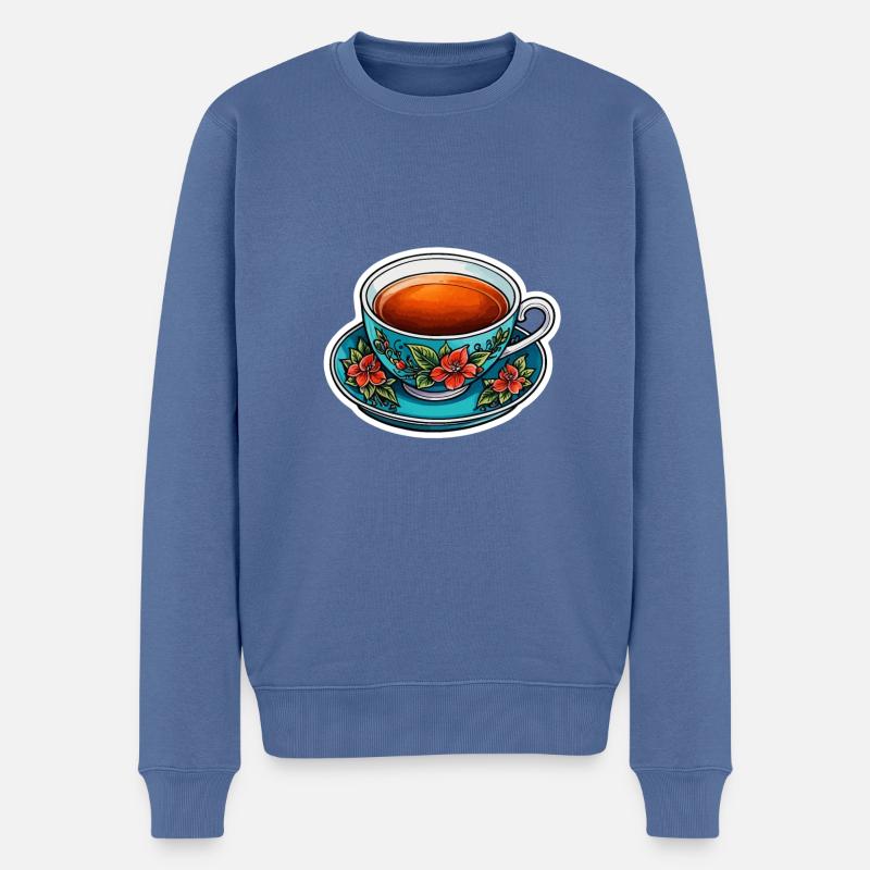 Tasse à thé Neo Traditionnel - Pull Premium bio Homme - bleu pigeon