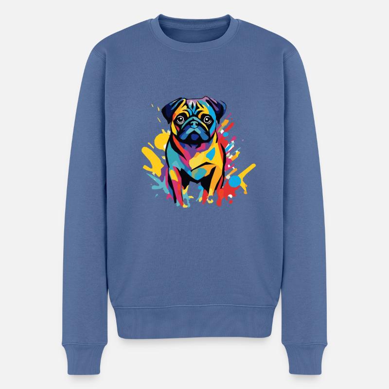Carlin - Pull Premium bio Homme - bleu pigeon