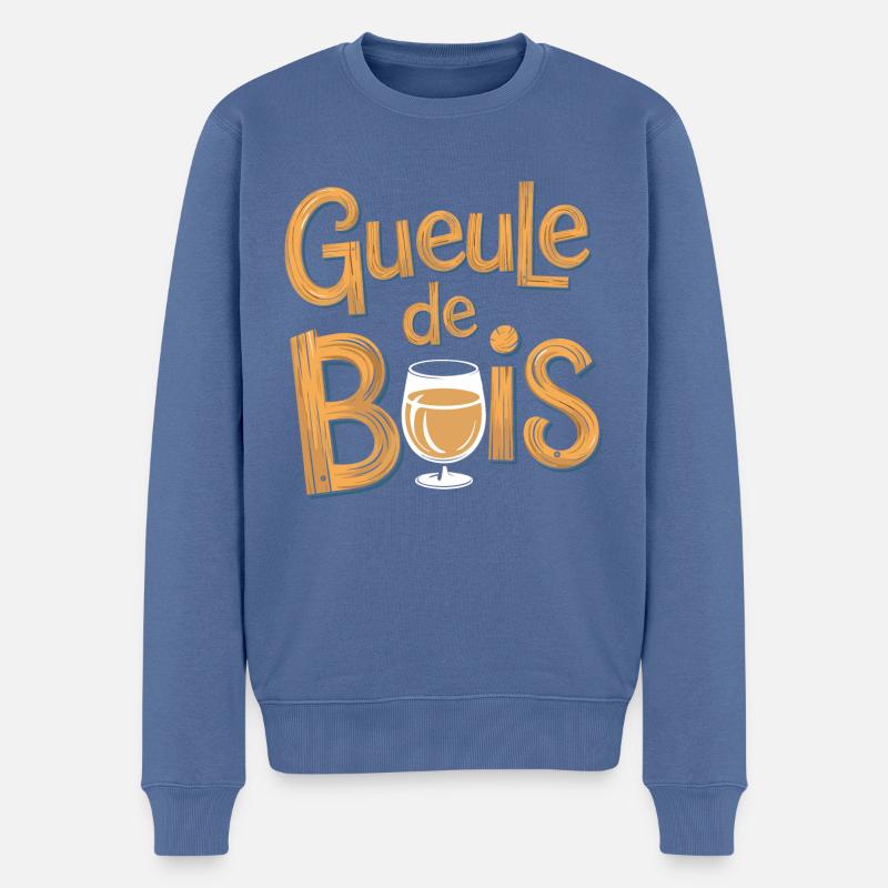 Gueule de bois - Pull Premium bio Homme - bleu pigeon