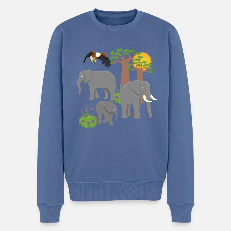 Suedafrika - Männer Premium Bio Pullover - Taubenblau