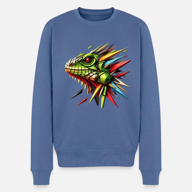 Prisme d'Iguane - Pull Premium bio Homme - bleu pigeon