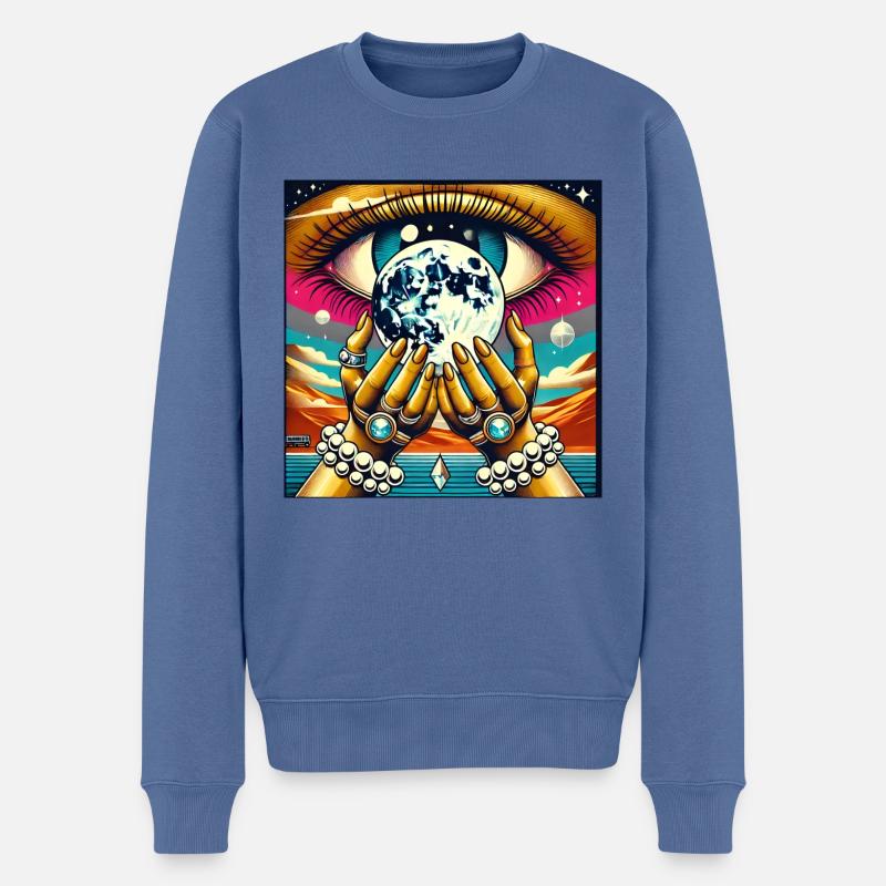 Vision Astrale - Pull Premium bio Homme - bleu pigeon