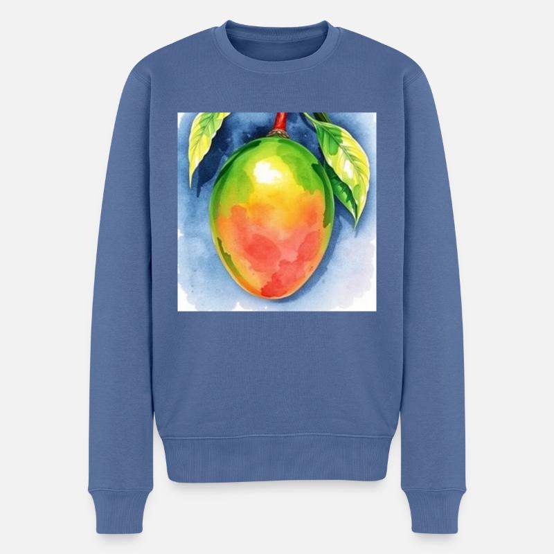 Mangue Aquarelle - Pull Premium bio Homme - bleu pigeon