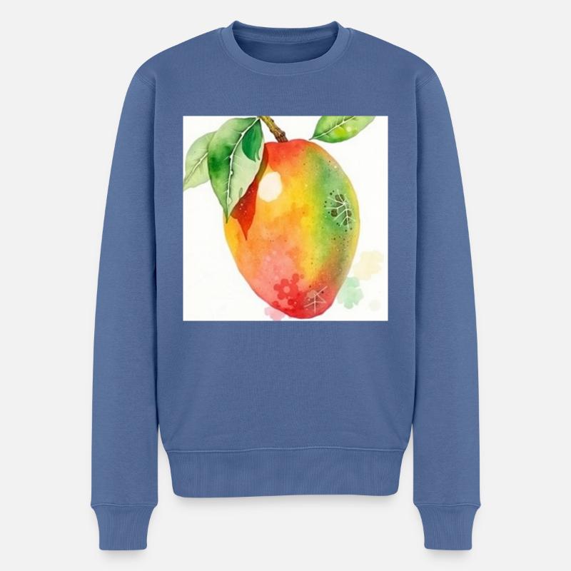 Mango - Männer Premium Bio Pullover - Taubenblau