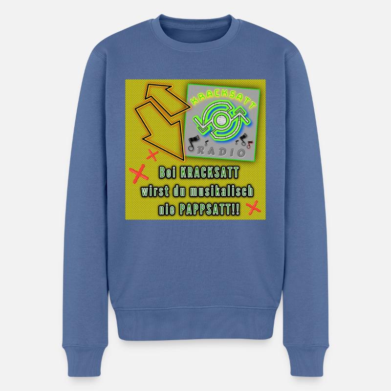KRACKSATT - Pull Premium bio Homme - bleu pigeon