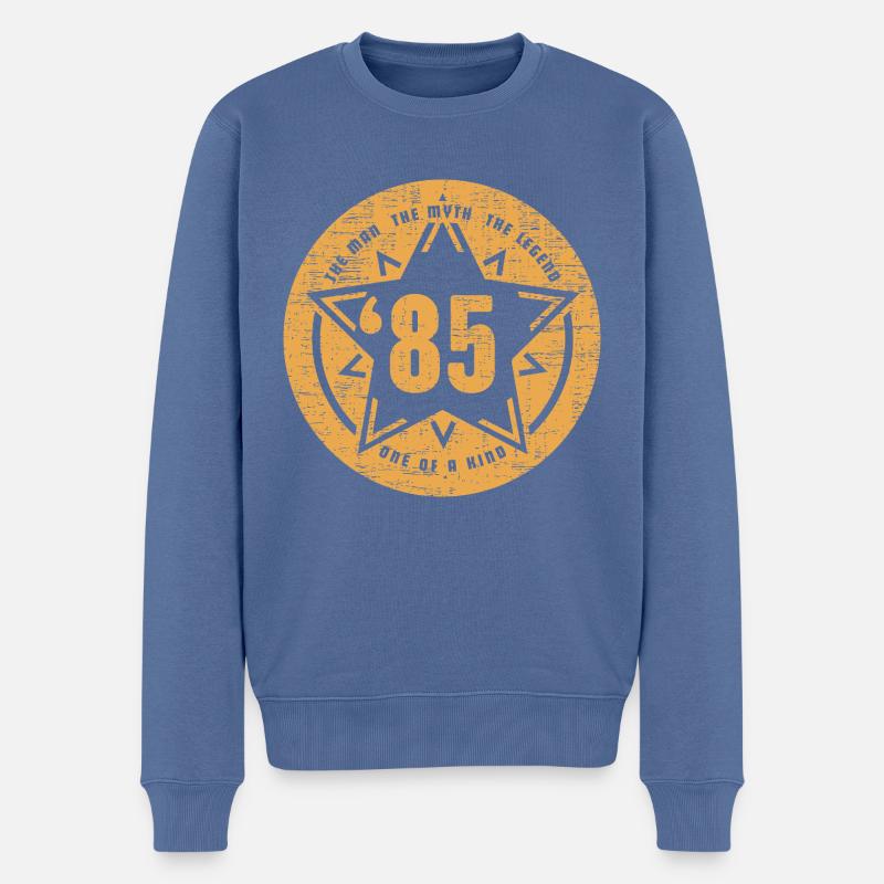 '85 - 1985 - Männer Premium Bio Pullover - Taubenblau