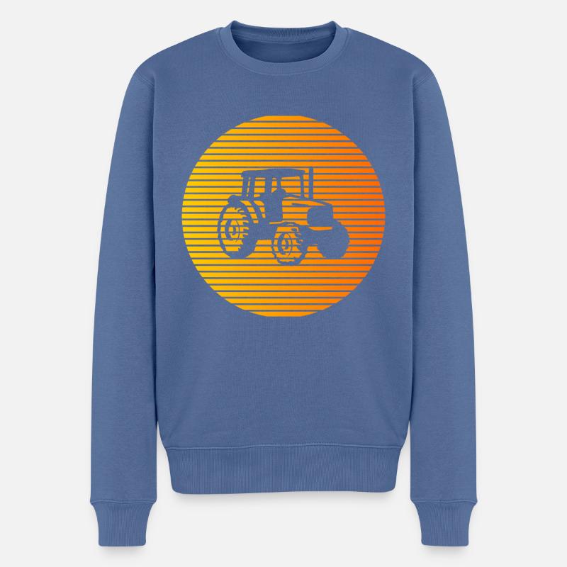 Traktor - Männer Premium Bio Pullover - Taubenblau