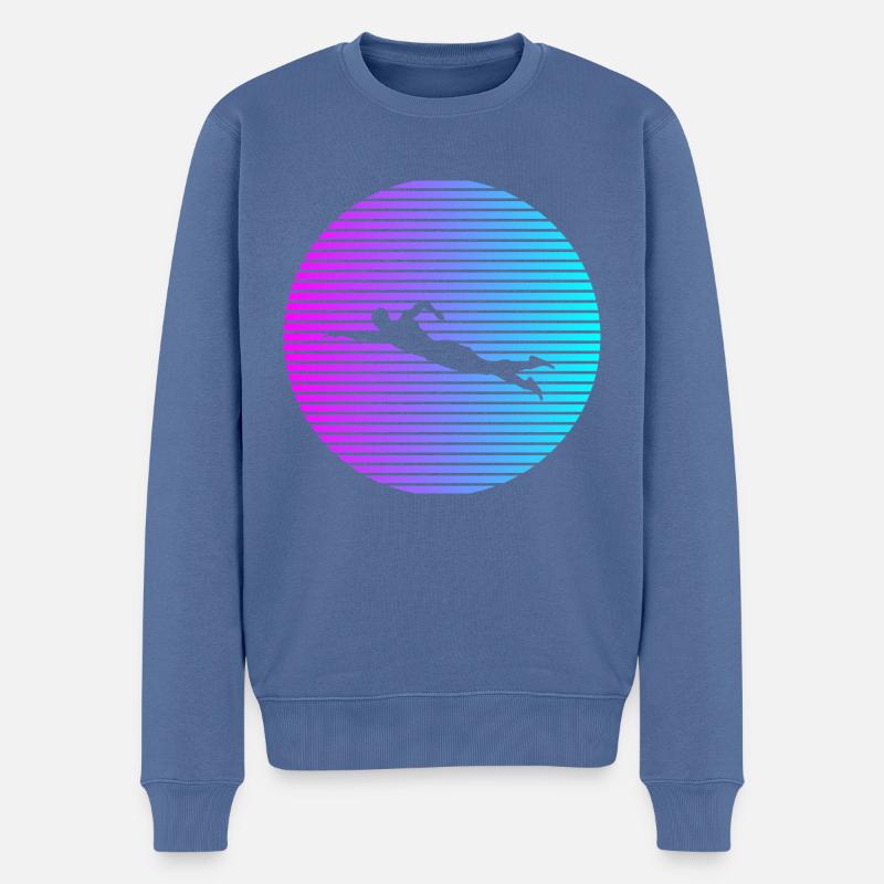 nageur - Pull Premium bio Homme - bleu pigeon