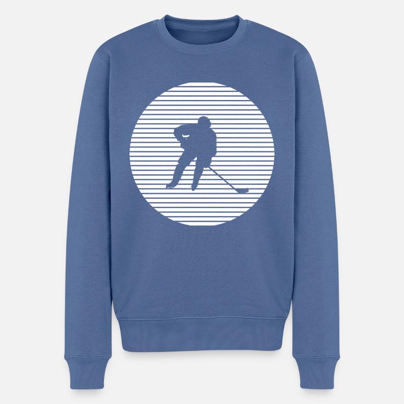 Eishockey - Männer Premium Bio Pullover - Taubenblau