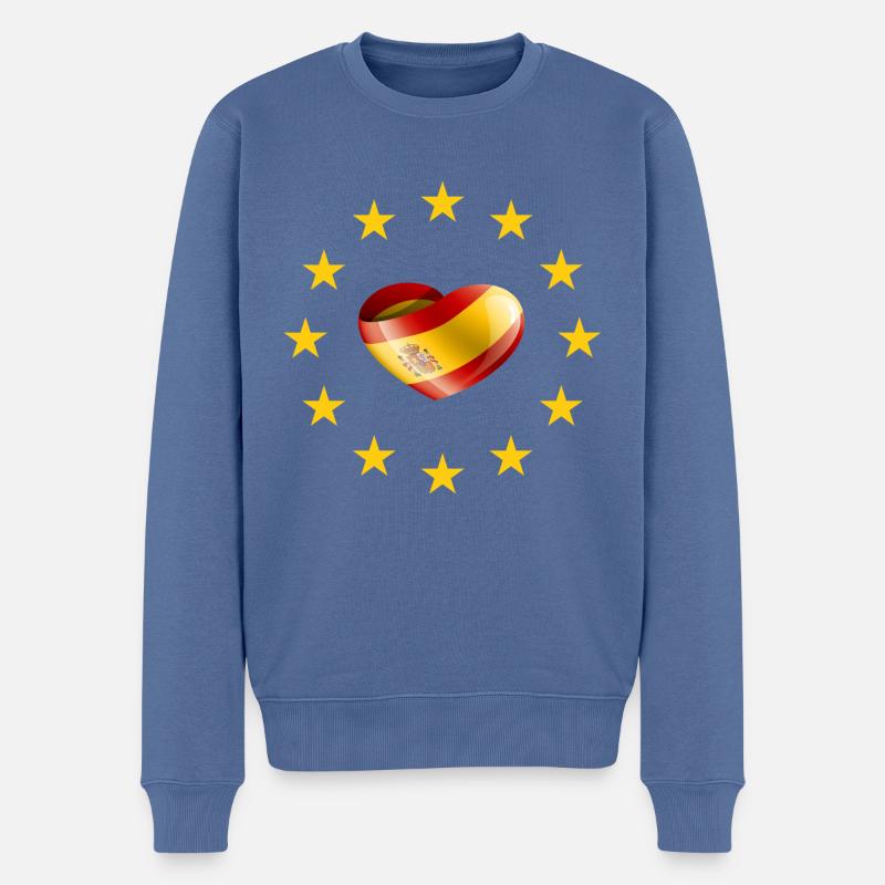 SPANIEN. Spanien. Königreich Spanien - Männer Premium Bio Pullover - Taubenblau
