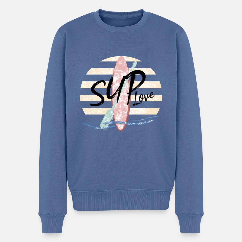 SUP Stand up Paddling - Männer Premium Bio Pullover - Taubenblau