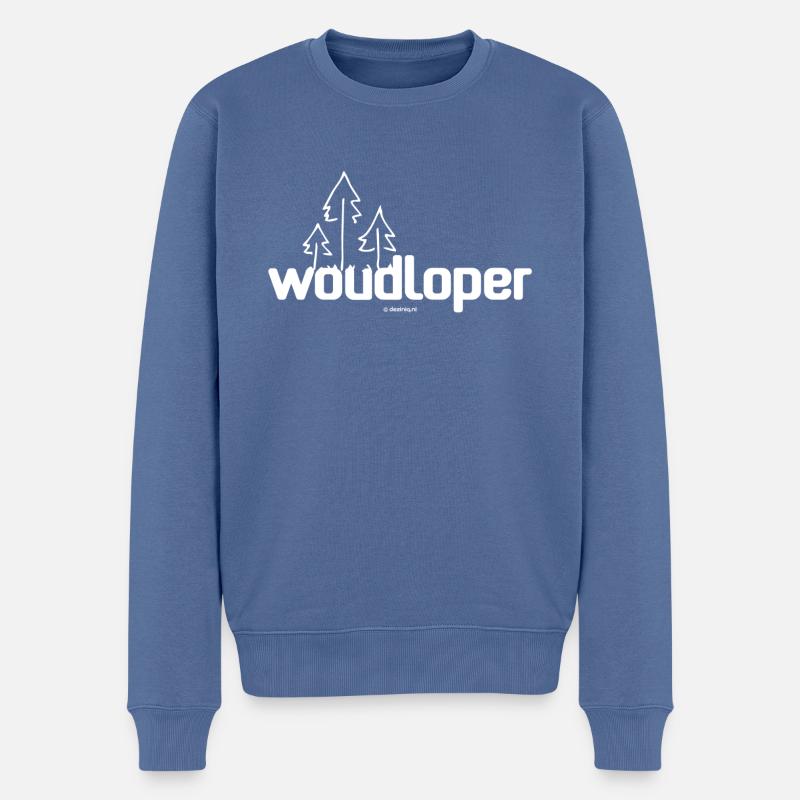 Waldläufer - Männer Premium Bio Pullover - Taubenblau