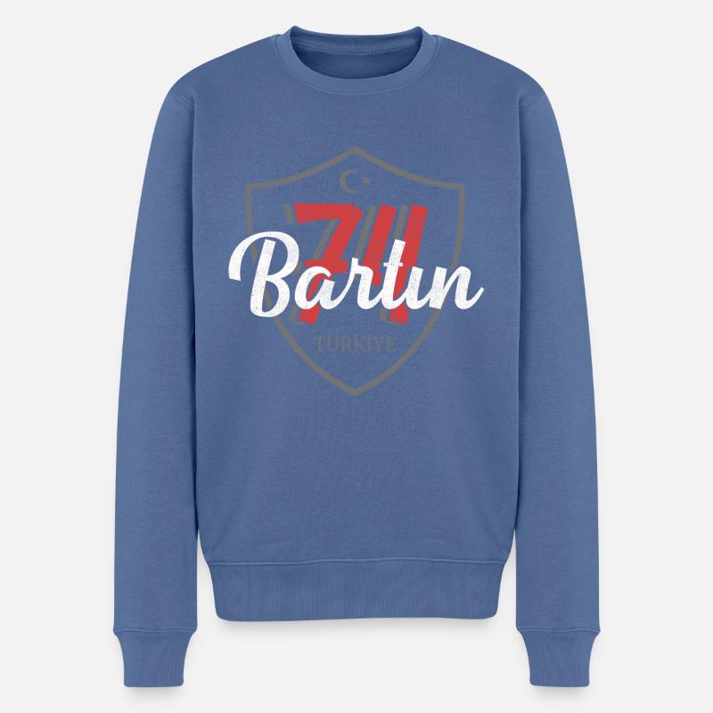 Bartın - Pull Premium bio Homme - bleu pigeon