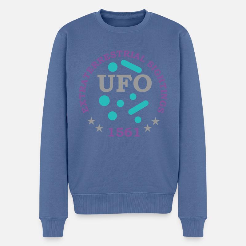UFO Sichtung 1561 Nürnberg - Männer Premium Bio Pullover - Taubenblau