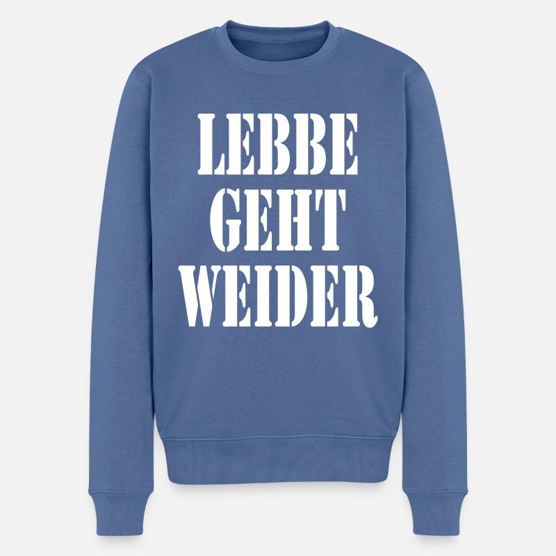 Lebbe geht weiter - Männer Premium Bio Pullover - Taubenblau