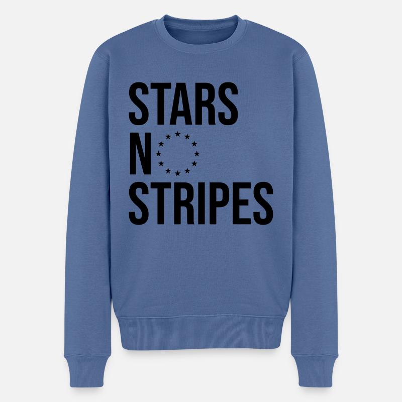 stars no stripes - Männer Premium Bio Pullover - Taubenblau