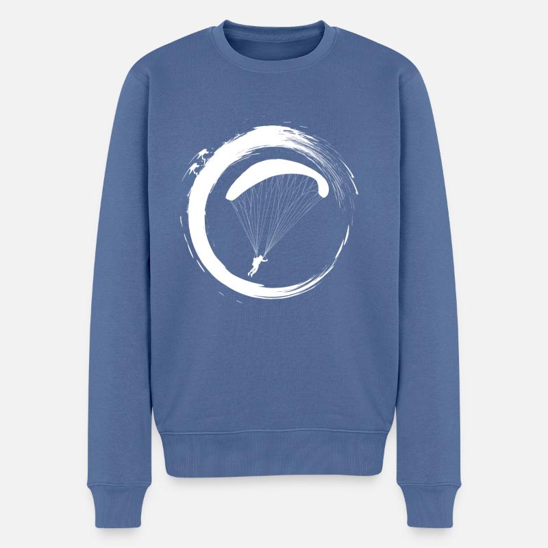Paragliding - Männer Premium Bio Pullover - Taubenblau