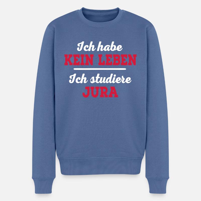 Jura - Männer Premium Bio Pullover - Taubenblau