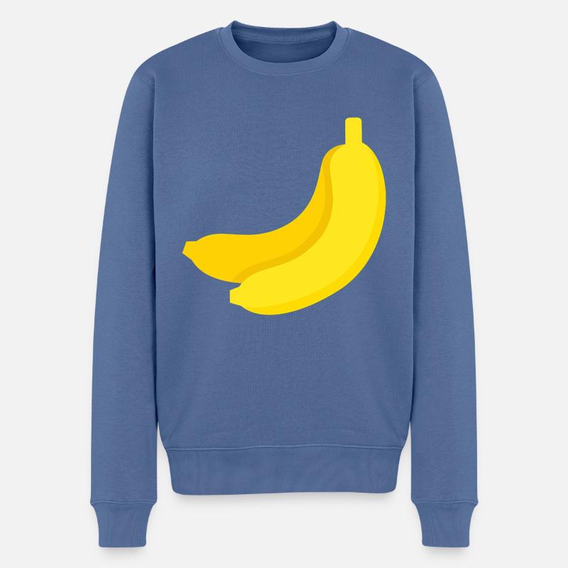 Banane - Männer Premium Bio Pullover - Taubenblau