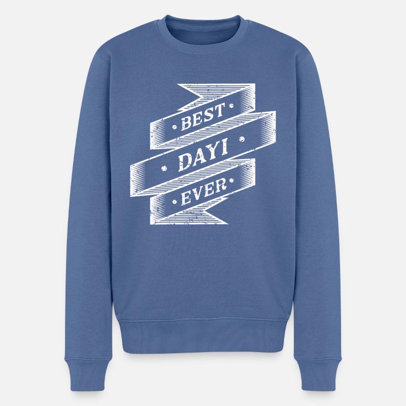 Best Dayı Ever - Männer Premium Bio Pullover - Taubenblau