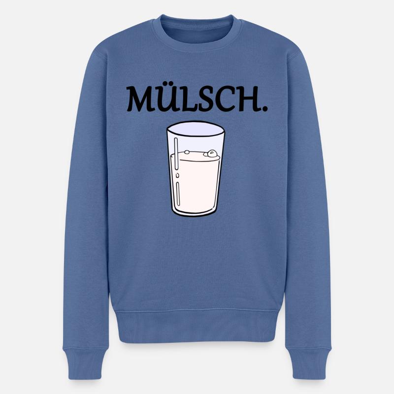 Mülsch 3 - Männer Premium Bio Pullover - Taubenblau